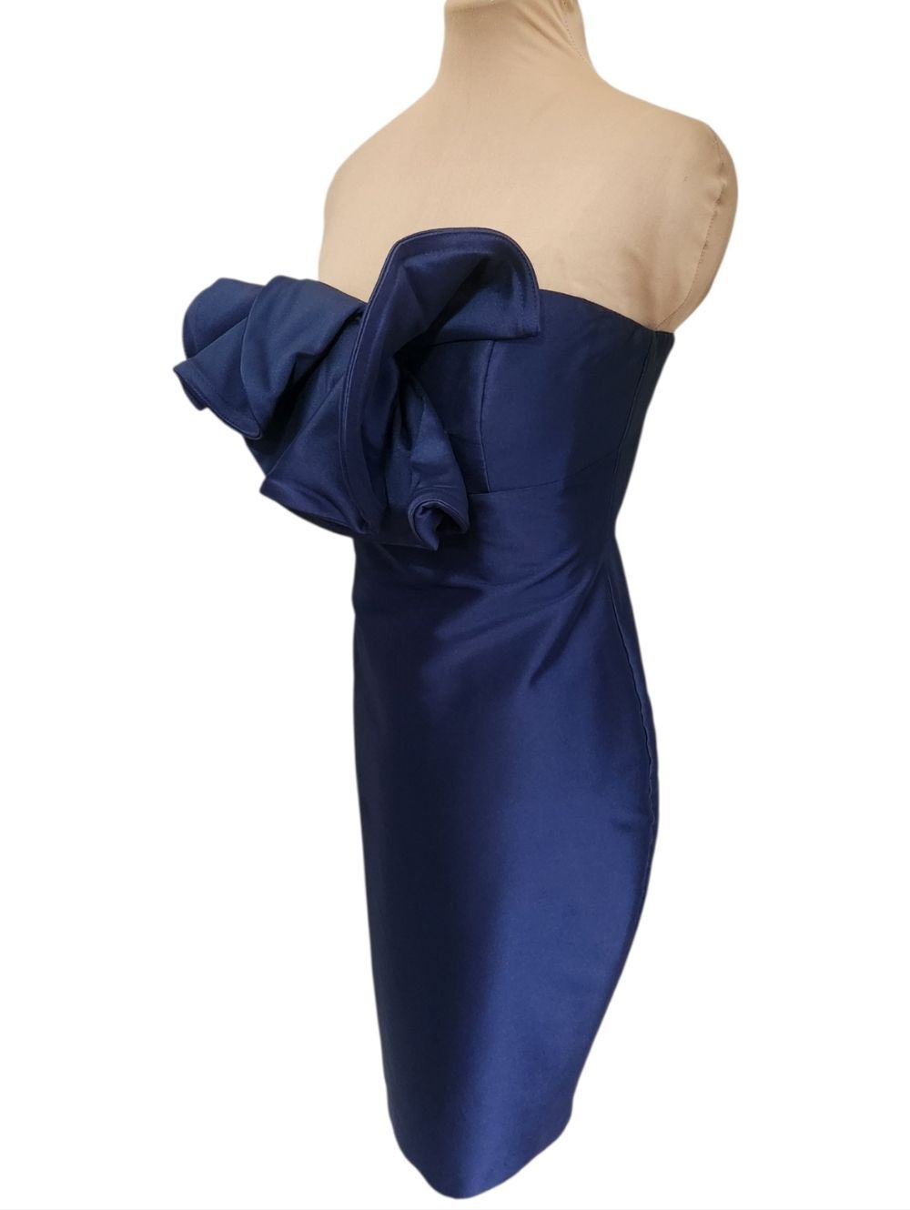 BADGLEY MISCHKA Pinwheel Strapless Sheath Cocktail Dress - Size 12 - Picture 5 of 13
